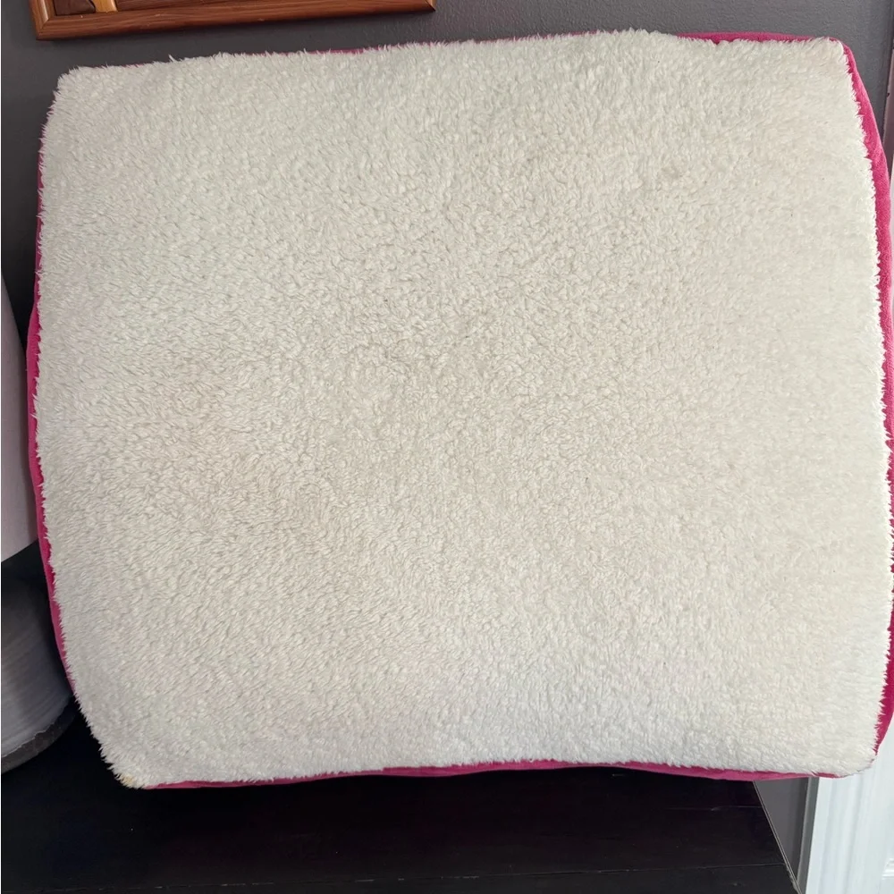 American Kids Love plushies floor pillow 2ft x 2ft hot pink and white